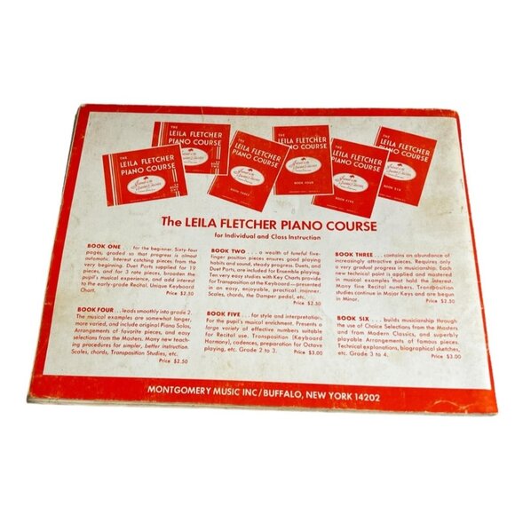 Vintage Bundle of 2 Leila Fletcher Piano Course Sheet Music Books 1 & 4 Paperbac - Picture 4 of 12